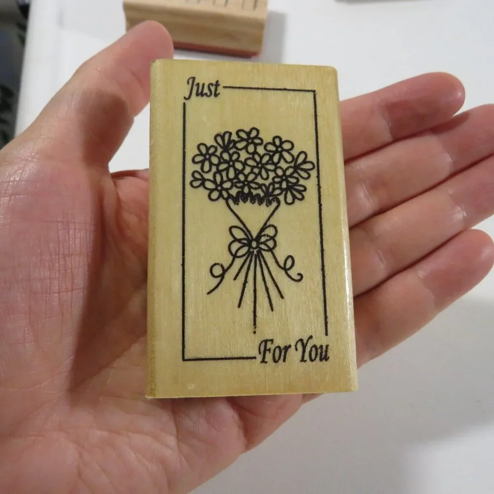 Rubber Stamps Wood Mounted (Fence, Topiary, Just for You Bouquet)